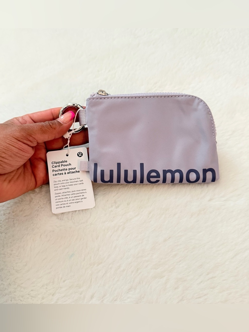 lululemon lavender Clippable card pouch - Picture 4 of 8